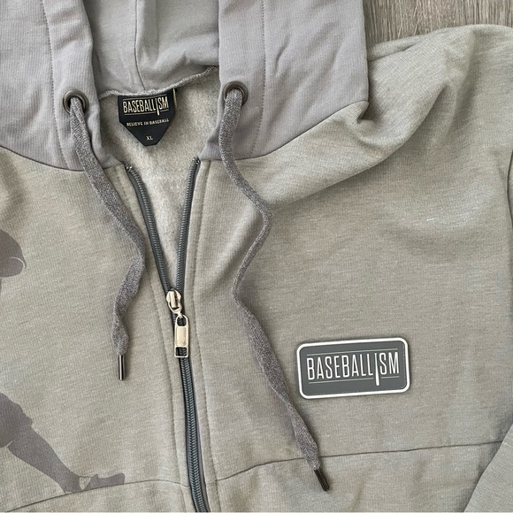 NWOT Baseballism zip up hoodie - Picture 2 of 4
